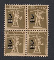 Tellknabe 180 mit neuen Wertaufdruck 4er Block postfrisch