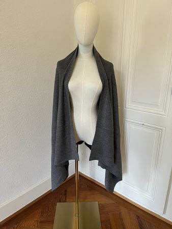 Zara Grey Poncho Style Wrap, Soft & Warm