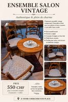 Ensemble salon vintage