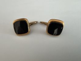 Massive Herren-Manschettenknöpfe aus 18K / 750 Gelbgold