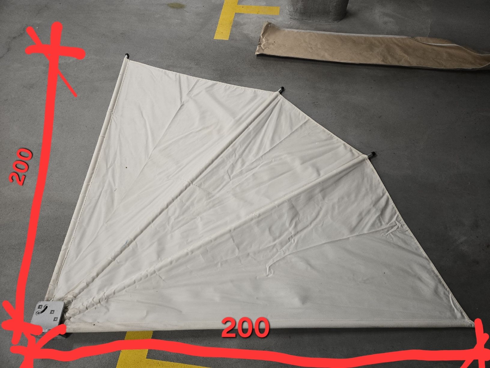Tende: Klappbarer Windschutz aus Stoff,  2 x 2 m, nr 2 – Usato da Lyss venduto da nesholo1986 5