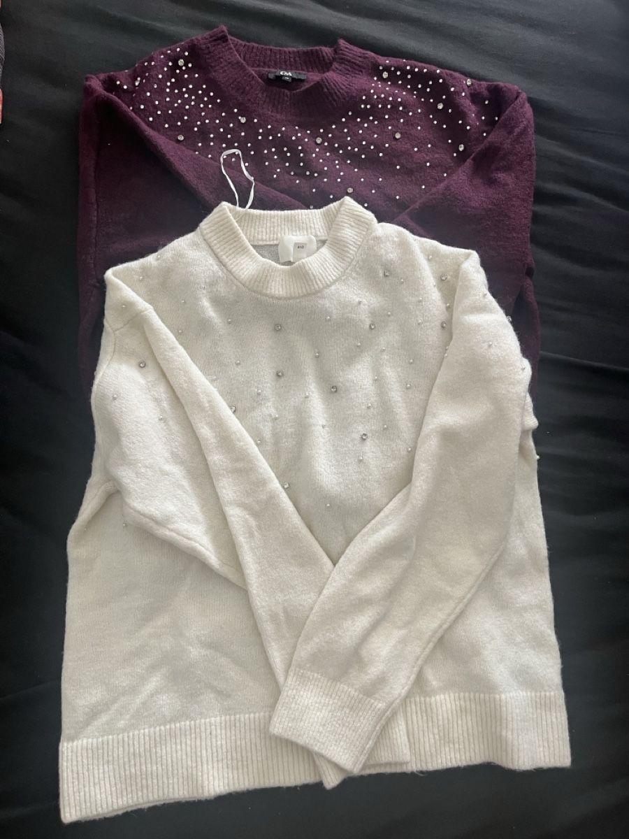 Kleiderpakete: 2 Damen Pullover C&A und H&M mit Perlen  – Neu (gemäss Beschreibung) aus Olten von sae_82z2