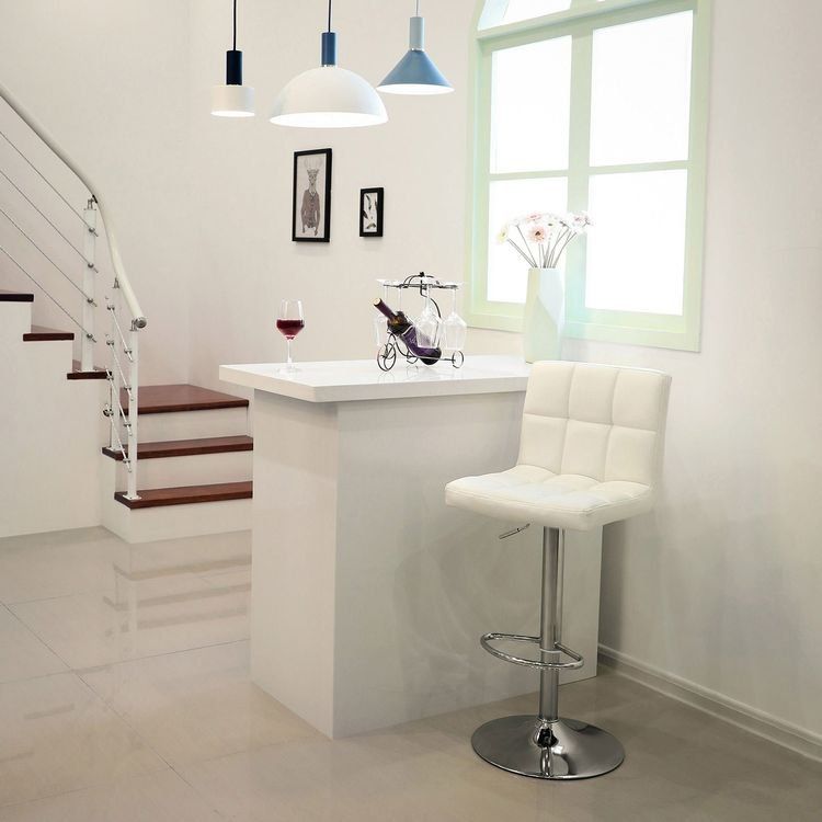 Sgabelli: Barhocker 2er Set mit Lehne robust weiss 115 cm SARAH – Nuovo e nell'imballaggio originale da Lachen SZ venduto da MAMORU-MOEBEL 2