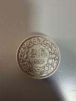 2 Fr. 1946 Münze Silber guter Zustand