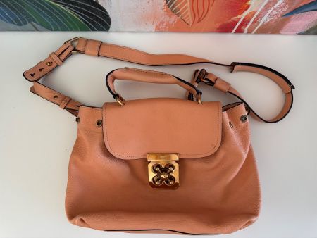 Handtasche Chloe Elsie Leder Pfirsich gebrauchter Zustand