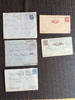 2 entier postal et 3 enveloppes d'italie avec timbres