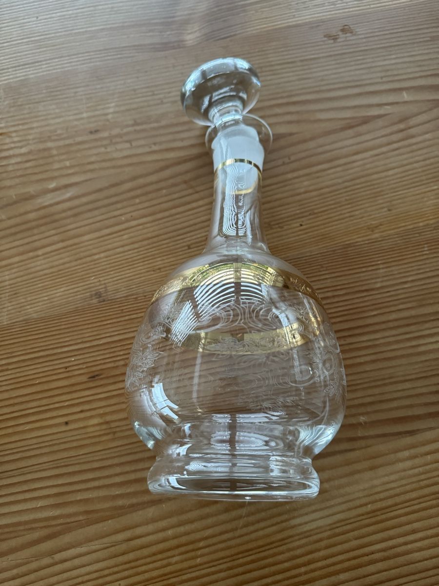 Murano Caraffe: Edle Vintage Karaffe mit Goldrand, Murano – Usato da Lanzenhäusern venduto da Galaa 4