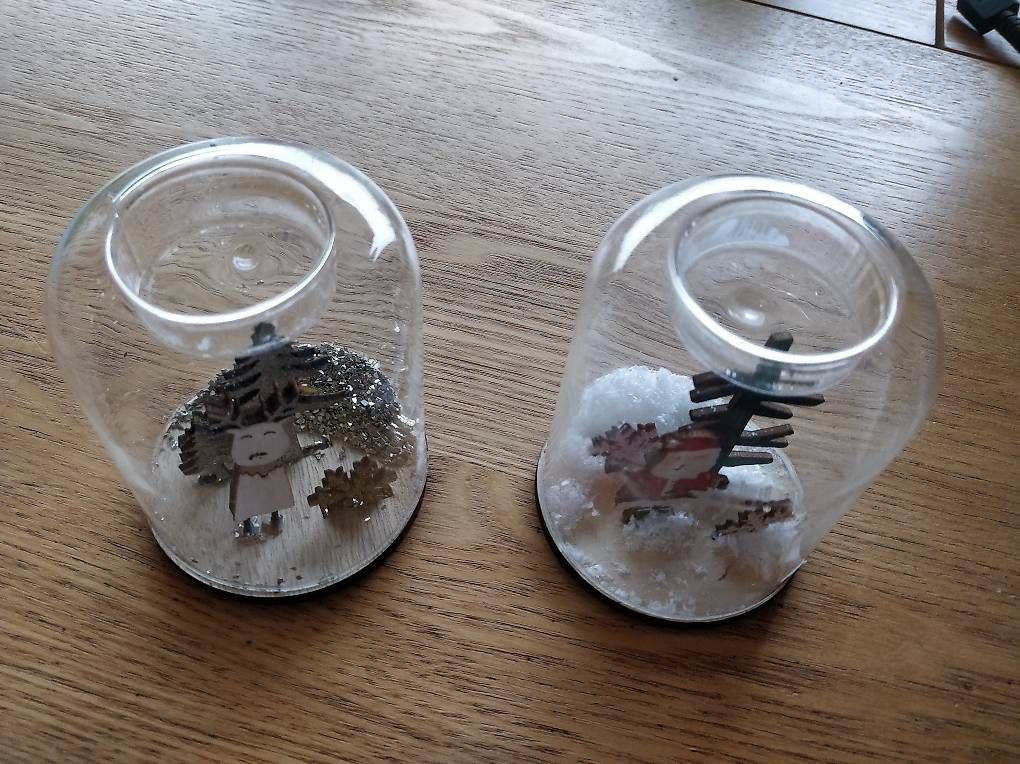 Alle Dekorationen: 2 jolis porte-bougies décoration de Noël – Gebraucht aus Chêne Bougeries von guimzou 2