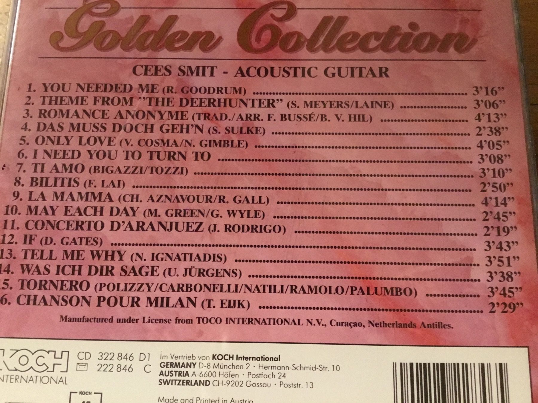 CD: Guitar  Acoustic – Usato da Thierachern venduto da sweden08 1