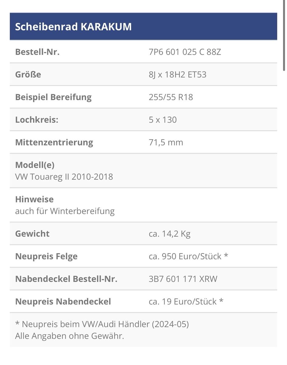 Volkswagen Cerchioni: Original VW Felgen mit Reifendruck Sensor – Usato da Basel venduto da sam_7gsy 6
