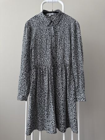 Elegantes Marken Blusen Kleid mit Blumenmuster, Gr. XS/34