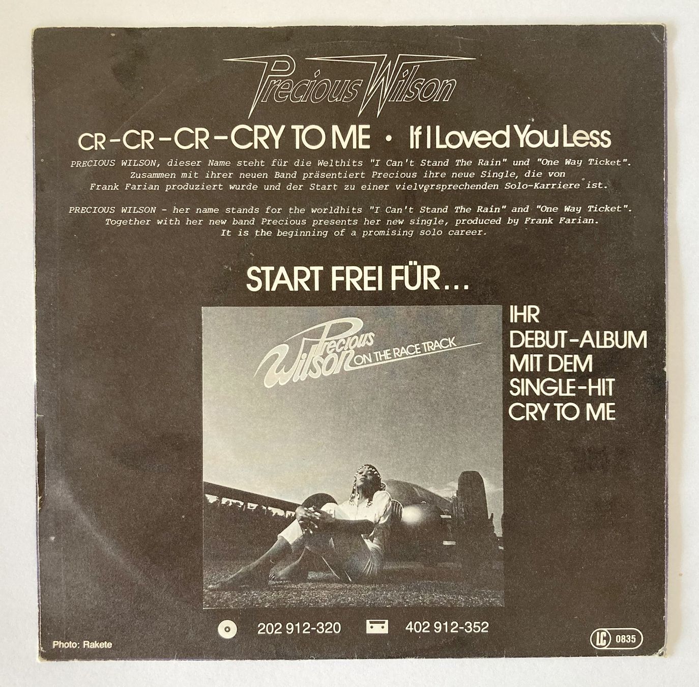 Schallplatten: PRECIOUS WILSON - CRY TO ME – Gebraucht aus Bottens von hotter-than-hell 1