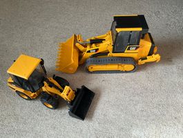 2 grosse Bruder CAT Baustellenfahrzeuge ,Set gelb