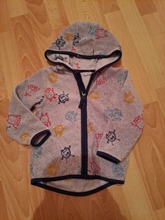 Warme Fleecejacke Gr. 86 mit Kapuze -Neu