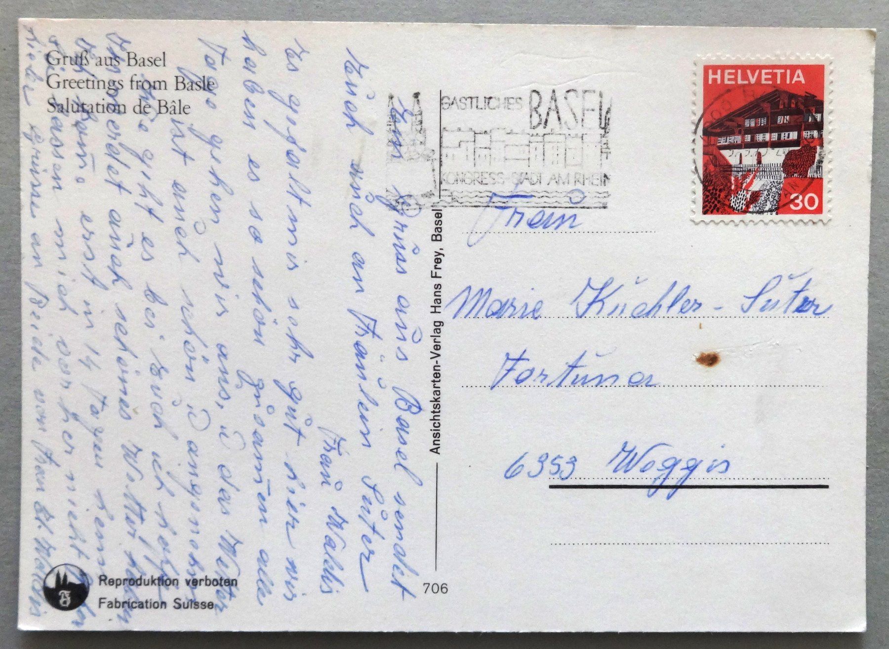 Cartoline postali: Basel - Bâle – Difettoso da Fétigny venduto da Billy2miny 1