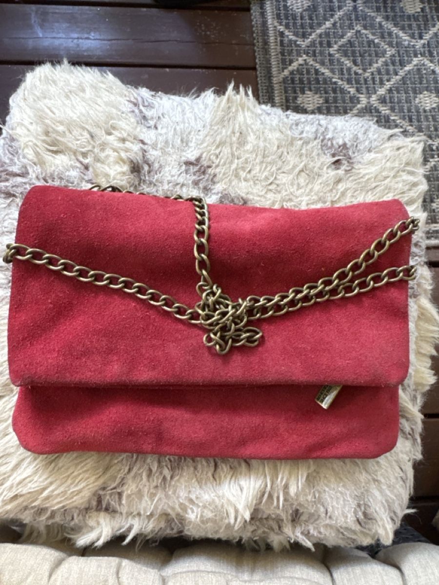 Benetton Borse: Benetton Handtasche Rot  mit Kette  – Difettoso da Zürich venduto da Belisimo 4