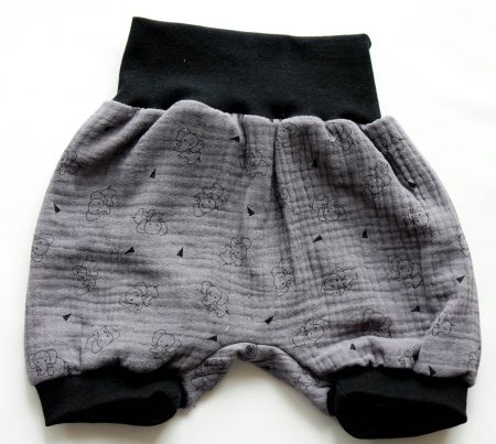 Kurze Pumphose aus Musselin - Elefanten 98/104 - NEU