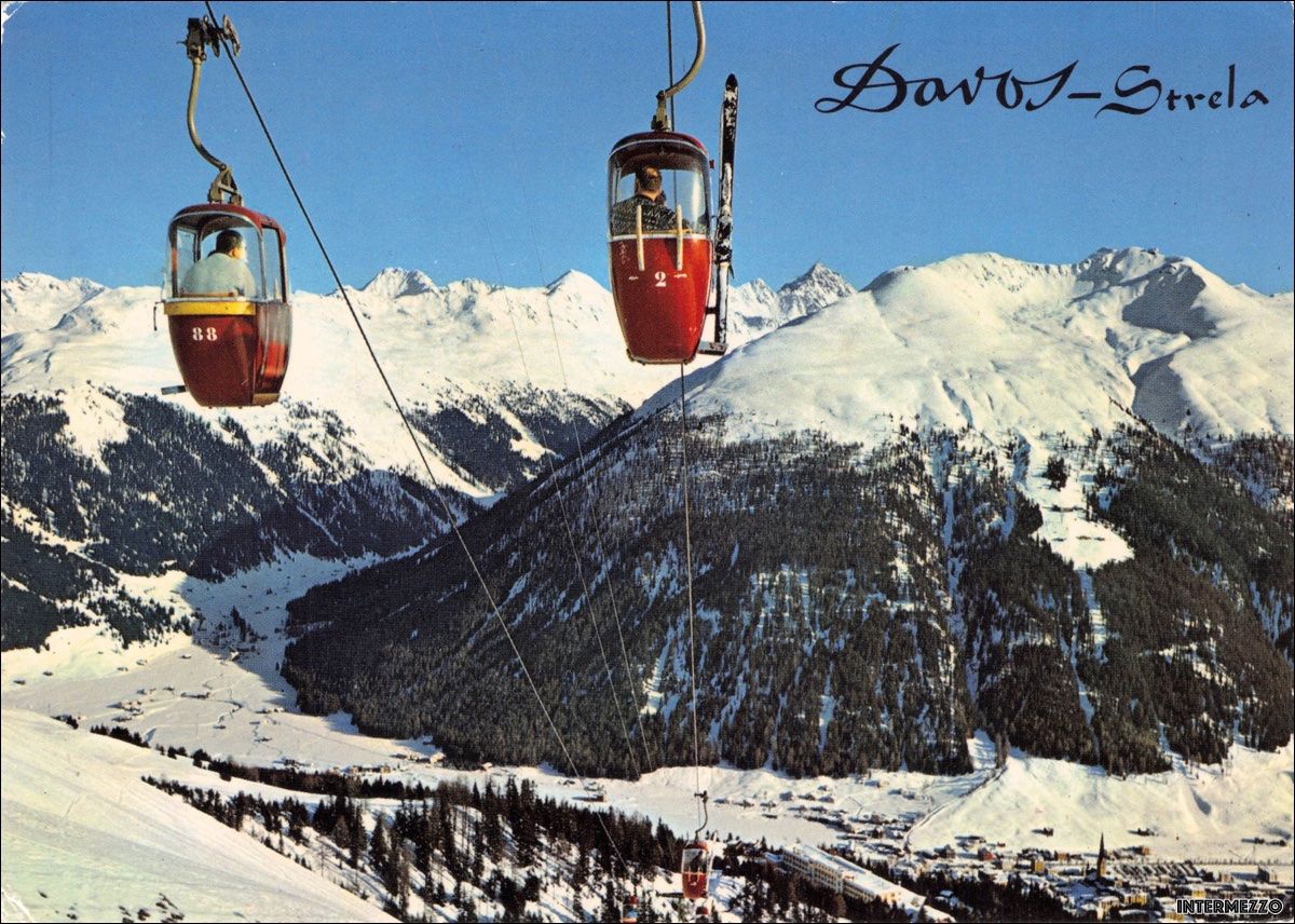 Ansichtskarten: Davos // Gondelbahn Schatzalp Strela – Gebraucht aus Basel von intermezzo12