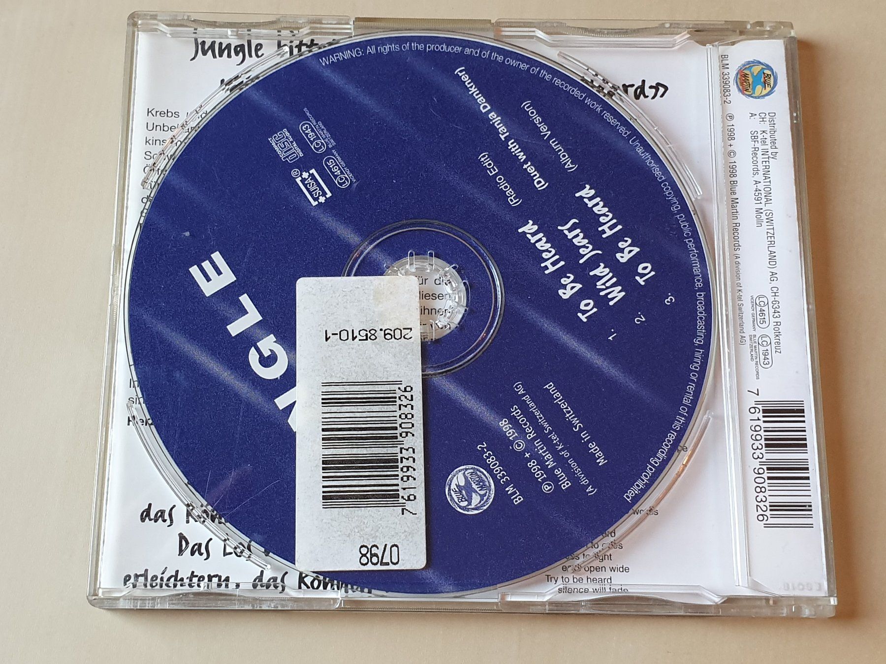 CD: Jungle To Be Heard – Usato da Stansstad venduto da collectorsshop 1