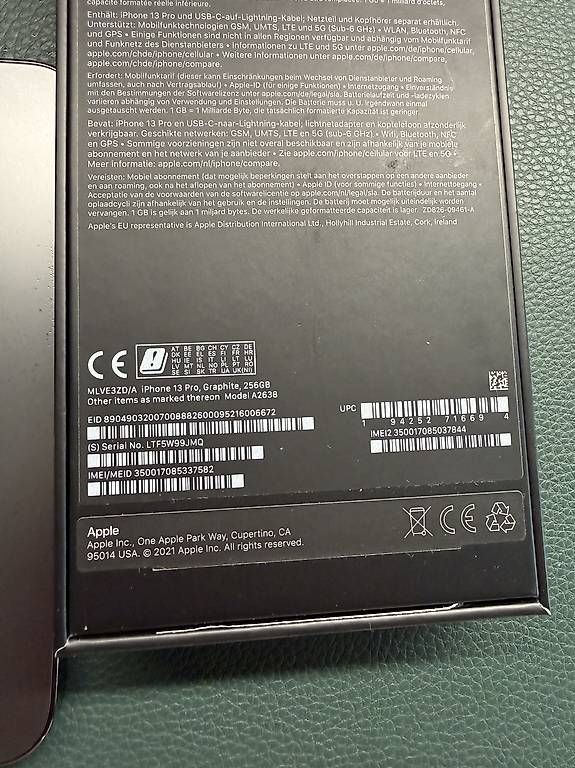 Telefoni cellulari / Smartphones: Iphone 13 pro 256GB – Usato da Niederwangen BE venduto da brueegse 1
