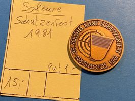 SOLEURE : MEDAILLE SCHÜTZENFEST 1981