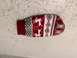 Hundepullover rot Rentier Muster Grösse S neu