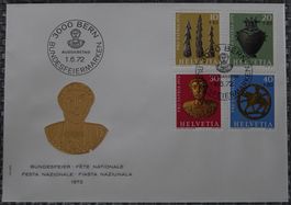 Pro Patria FDC-Couvert 1972 ET-Gestempelt