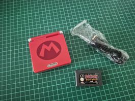 Mario Red Game Boy Advance SP + Scooby-Doo Game Bundle