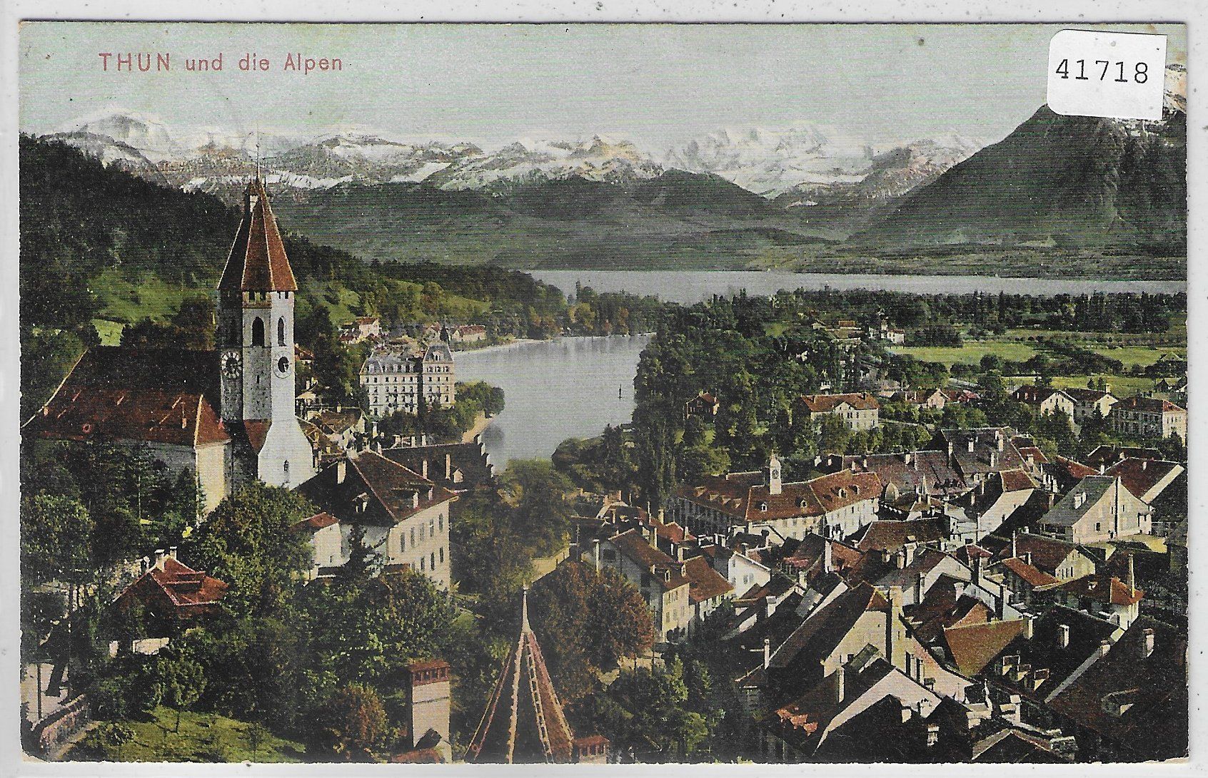Cartoline postali: Thun und die Alpen – Usato da Ettingen venduto da Kartenplanet