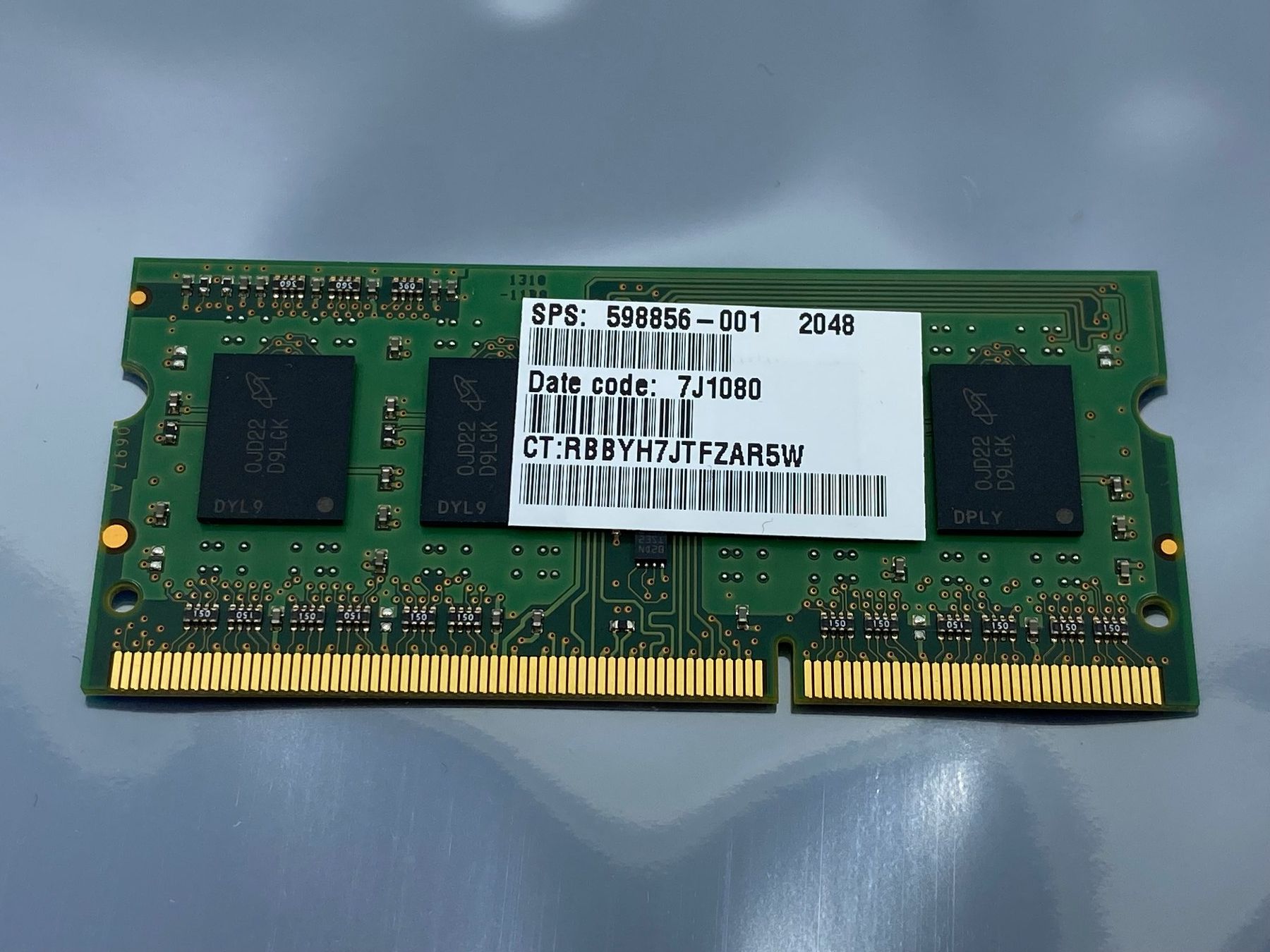 Memoria / RAM: 2GB 1Rx8 PC3 10600S Notebook Memory Modul – Usato da Langwiesen venduto da Restposten-24 2