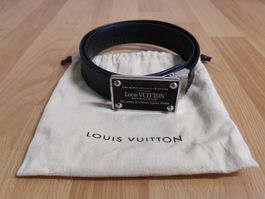 LOUIS VUITTON Damier Graphite Inventeur Gürtel - Gr. [90]
