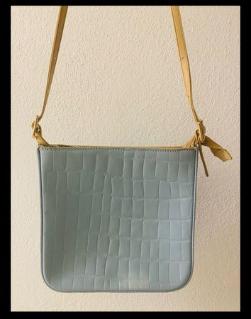 MAIANI Ledertasche, echt Leder, blau, Vintage
