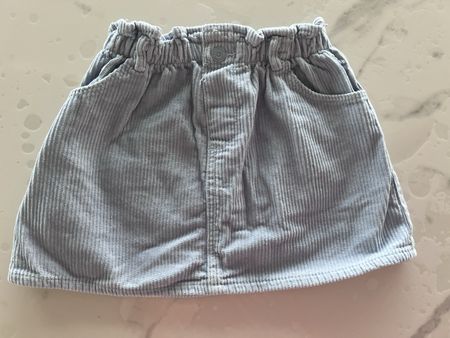 Jupe en velours côtelé Zara bleu clair 3-4 ans 104