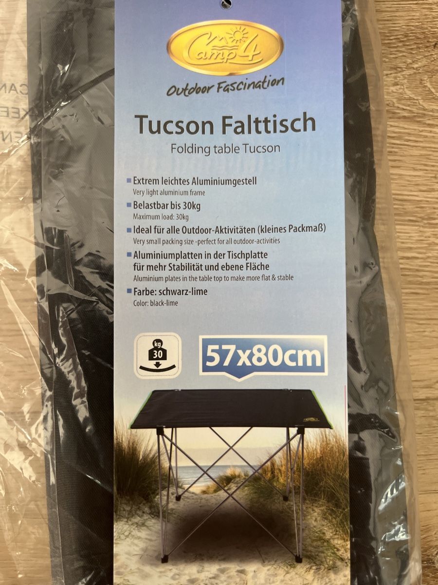 Tavoli: Tucson Camping Falttisch – Nuovo e nell'imballaggio originale da Wiler (Lötschen) venduto da comidaem
