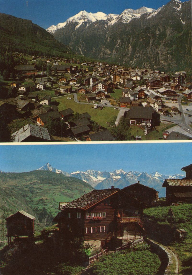 Cartoline postali: Grächen   VS   1'620 m.       um 1995 – Usato da Brig venduto da Valcards54