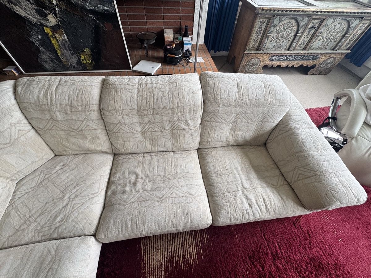 Sofas: Ecksofa Beige Stoff mit Muster Gebraucht – D'occasion à St. Gallen par baluba13 3