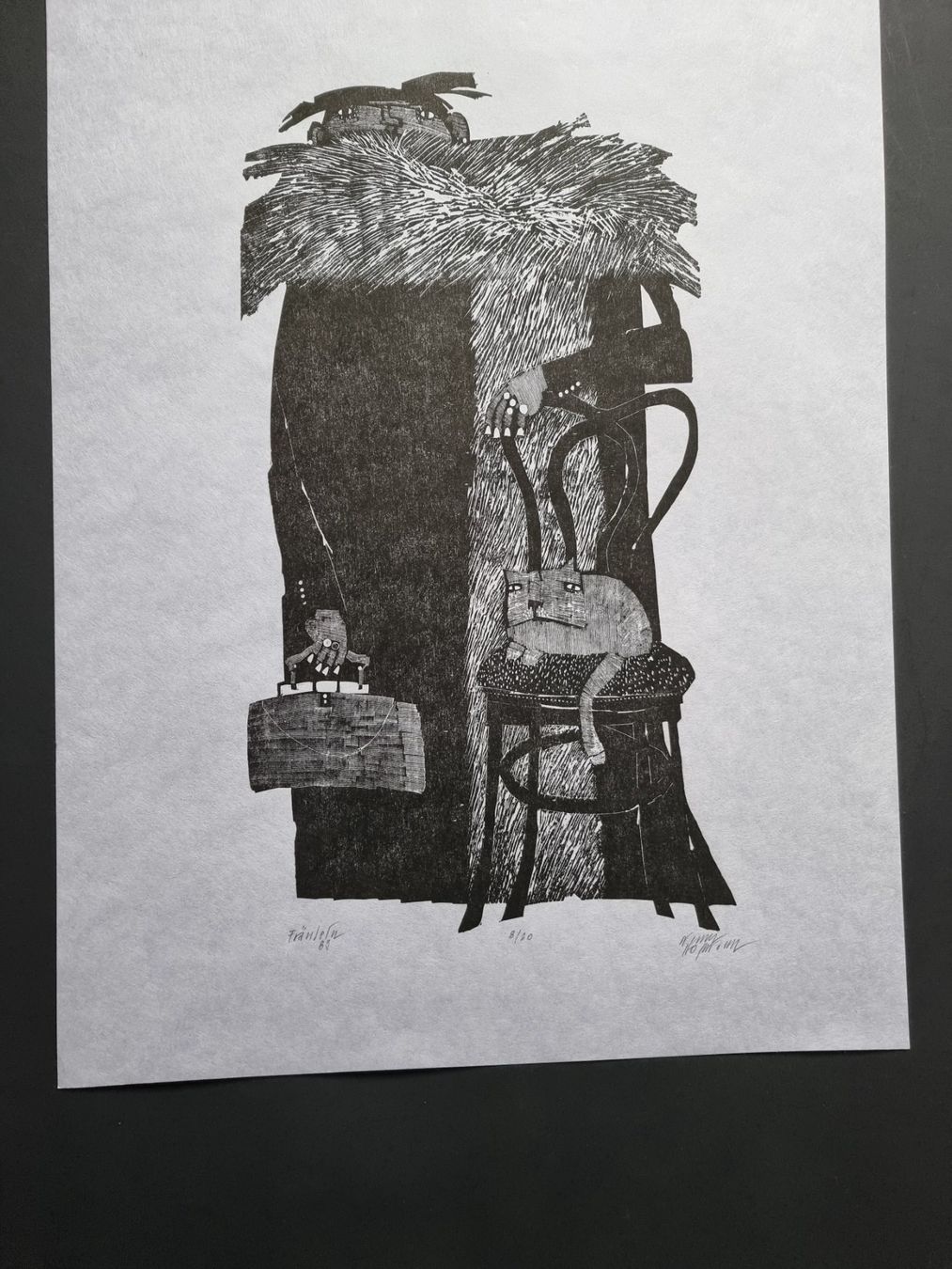 Xilografie: WERNER HOFMANN LINOLSCHNITT SIGNIERT NUMMERIERT – Usato da Gersau venduto da kunst-online 1