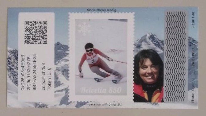 Tutti i francobolli: Swiss Crypto Stamp 5.0 ID 8 Basic Edition mit NFT – Usato da Basel venduto da Palmenland