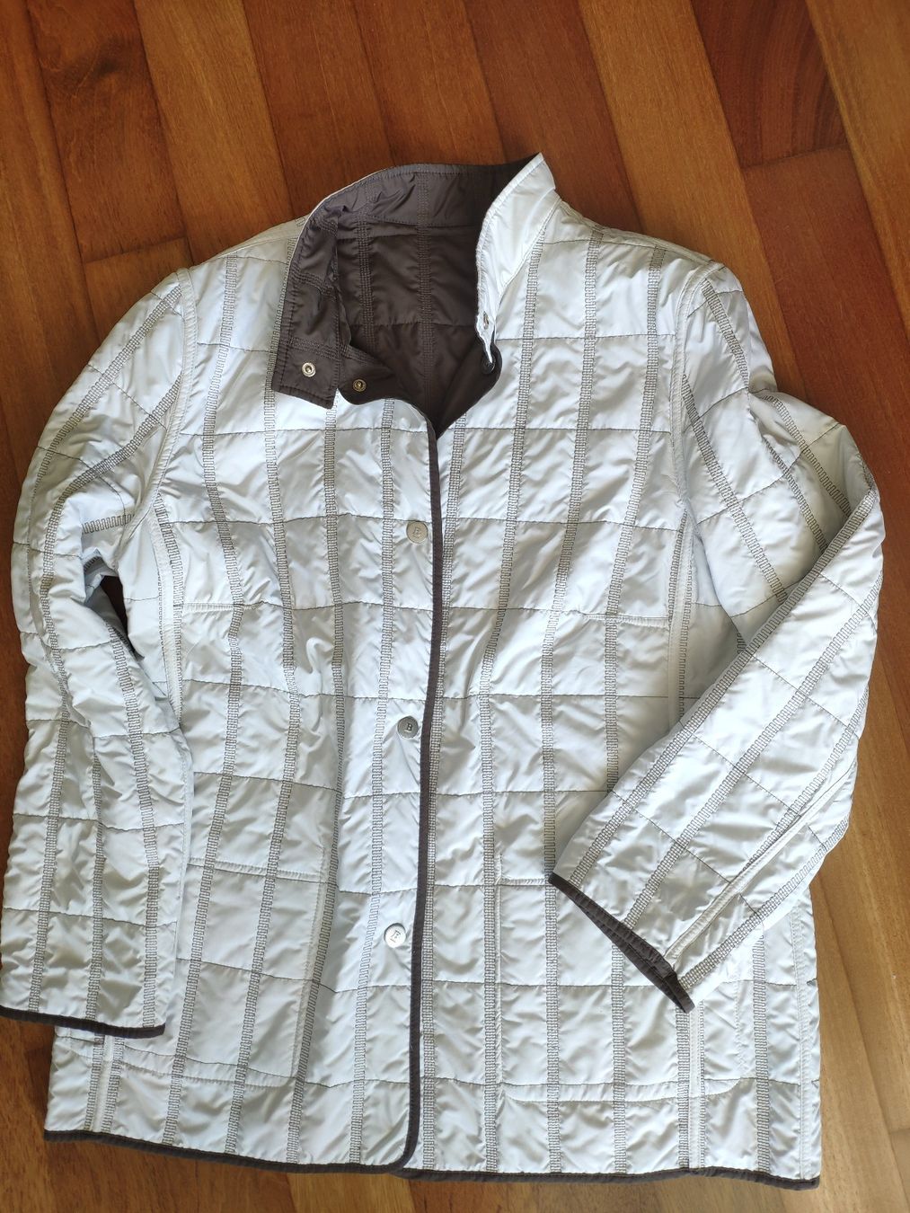 Basler Giacche: dünne Damen-Steppjacke braun/weiss Gr.42 – Usato da Hedingen venduto da Xenno 2