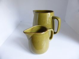 Rössler 1 pot à crème et lait décor vert olive