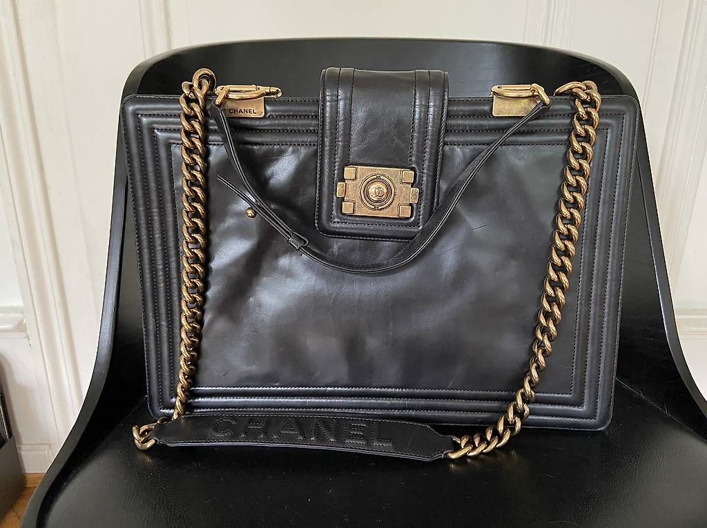 Chanel Borse: Chanel Boy Tasche gross – Usato da Basel venduto da lafleur2663