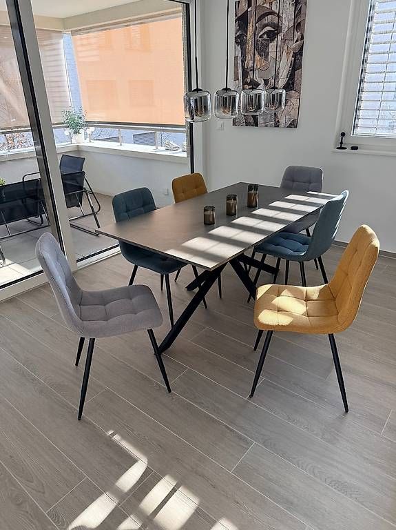 Tischset: Table à manger (160x90) avec 6 chaises – Gebraucht aus Genève von Gooloo13