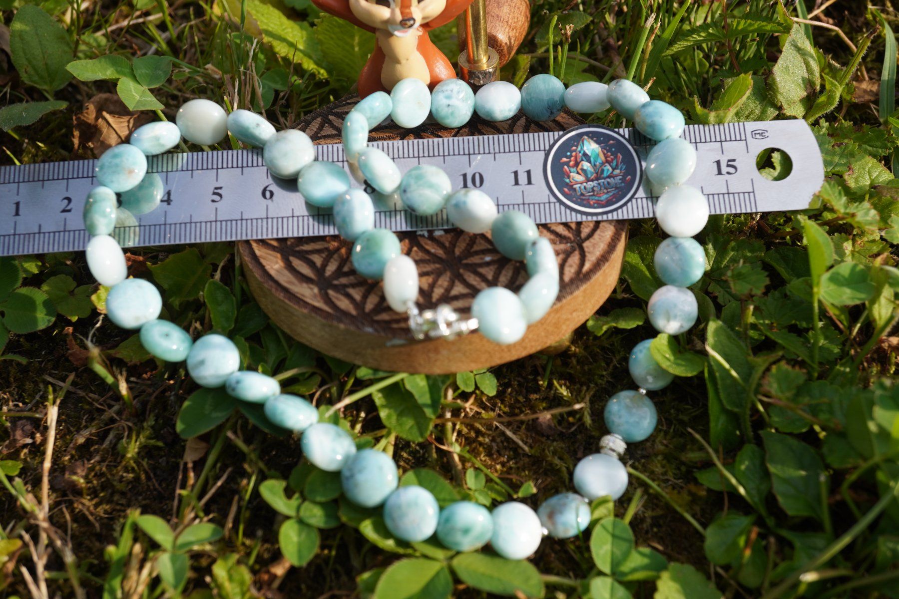 Ketten: Larimar  Plates     TOP Kette mit Silber  & Verschluss – Neu und originalverpackt aus Eschenbach SG von topstone 3
