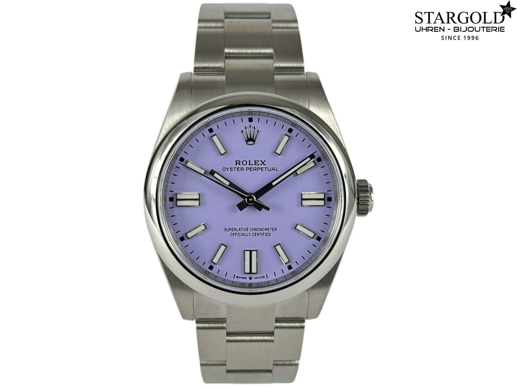 Rolex Uhren: Rolex Oyster Perpetual 41 Lavender - 134300 – Neu (gemäss Beschreibung) aus Zürich von Stargold-Uhren