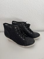 Schwarze Schnürstiefeletten, Gr. 41 Frühlings-Schnäppchen!