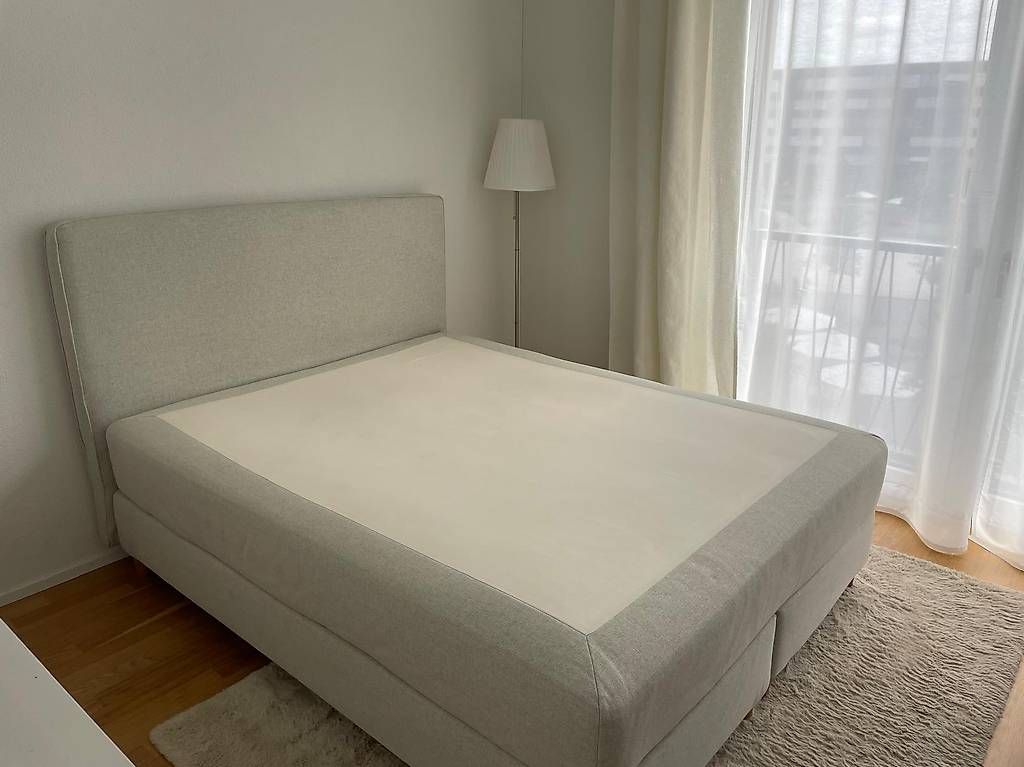 Lits: BOXSPRINGBETT HELLGRAU IKEA DUNVIK 160X200 – D'occasion à Basel par aam_2td7 2
