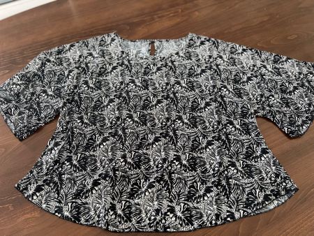 Damen Bluse mit Muster schwarz-weiss Gr. 44/46