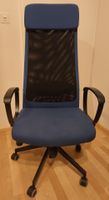 Bürostuhl blau mit Kopfstütze und Netzrücken gebraucht