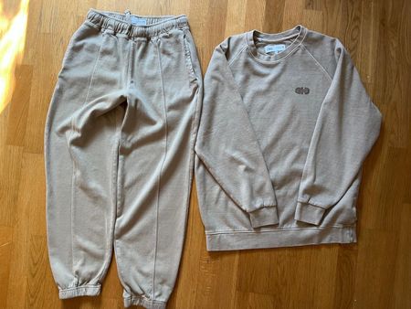 ZARA Set Pullover Jogginghose beige Grösse 164 neu