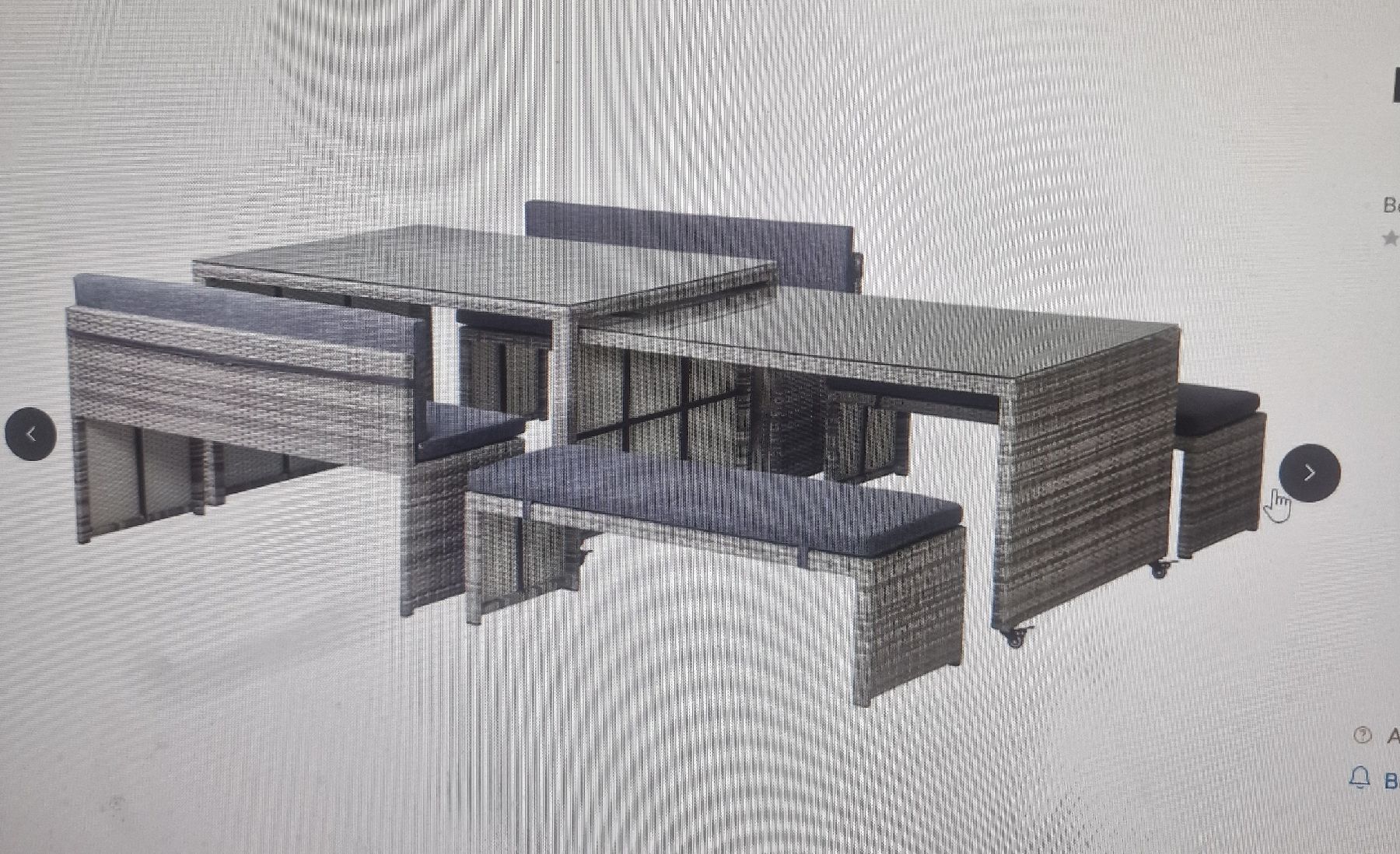 Set di tavolo e panche: Melba Gartenlounge - platzsparendes Cube-Set – Usato da Zwingen venduto da Patrick199288 7